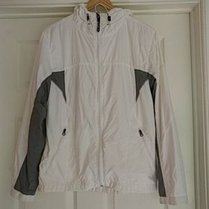 Columbia white windbreaker